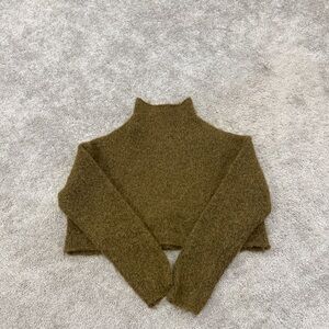 Zara Olive Green Turtleneck Sweater